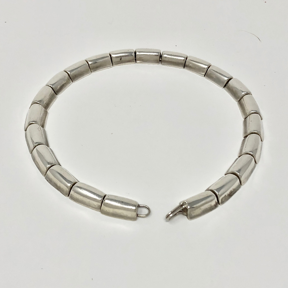 Robert Lee Morris Sterling Silver 1985 Segmented Collar Necklace